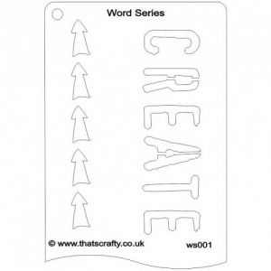 That's Crafty! Word Series Stencil - Create - WS001