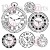 13 Arts Stencil - Back in Time - Clocks