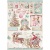 Stamperia A4 Rice Paper - Pink Christmas Sleigh - DFSA4628