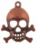 Skull Charm - Copper x 5