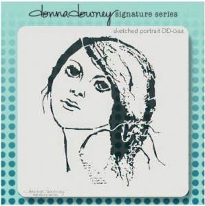 iStencil Donna Downey Stencil - Sketched Portrait - DD-044