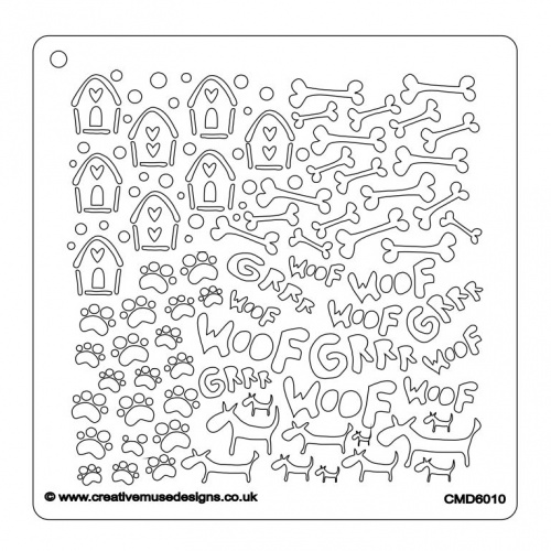 Creative Muse Designs Stencil Woof Thats Crafty