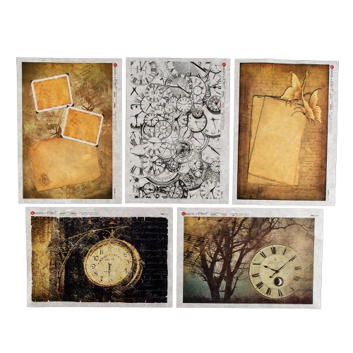 Paper Designs Rice Paper Collection - Time | Thats Crafty