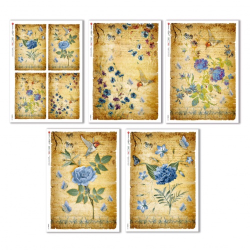 Paper Designs Rice Paper Collection - Vintage Flowers | Thats Crafty