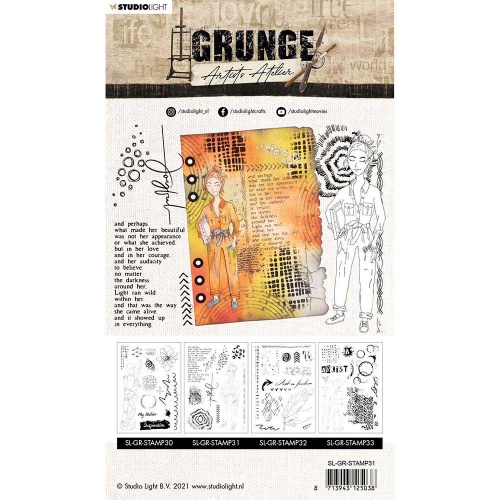 Studio Light Grunge Artist's Atelier Collection Clear Stamp Set ...