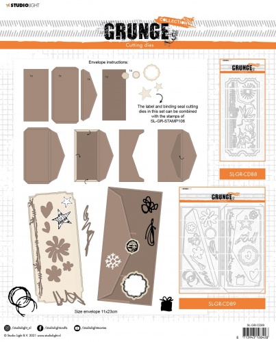 Studio Light Grunge Collection Cutting Die Set - Envelope & Card Shape ...