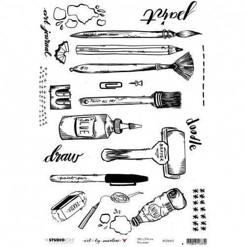 Studiolight Art by Marlene A4 Rice Paper 03 Thats Crafty