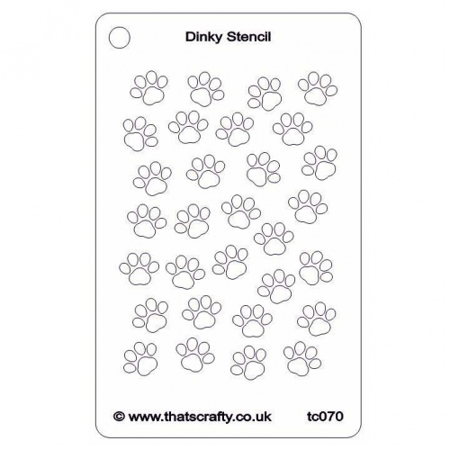 That's Crafty! Dinky Stencil Paw Prints TC070 Thats Crafty