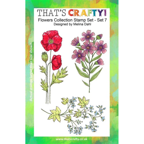 That's Crafty! Clear Stamp Set Flowers Collection Set 7 Thats Crafty