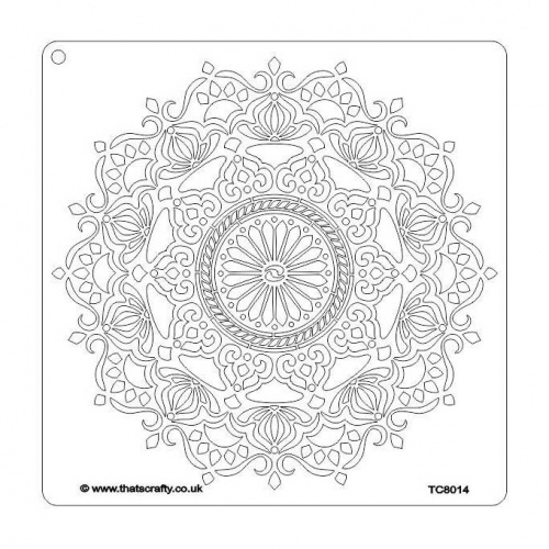 That's Crafty! 8ins x 8ins Stencil - Mandala - TC8014