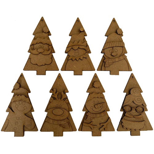 That's Crafty! Surfaces MDF Christmas Characters Trees | Thats Crafty