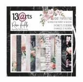 13 Arts 6ins x 6ins Paper Pack - Rose Fields