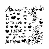 13 Arts Stencil - Amour