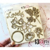 13 Arts Chipboard - Rose in Love