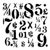13 Arts Stencil - Young and Free - Big Numbers