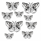 13 Arts Stencil - Unforgettable - Butterflies in my Heart