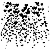 13 Arts Stencil - In Love - Falling Hearts