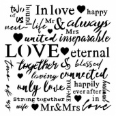 13 Arts Stencil - In Love - Love Text