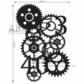 AB Studio Chipboard - Numbered Cogs