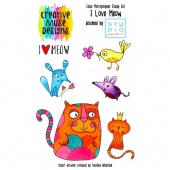 Creative Muse Designs A6 Clear Stamp Set - I Love Meow
