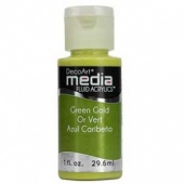 DecoArt Media Fluid Acrylic Paint - Green Gold