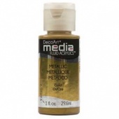 DecoArt Media Fluid Acrylic Paint - Metallic Gold