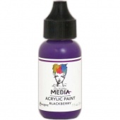 Dina Wakley Media Heavy Body Acrylic Paint - Blackberry - 1oz