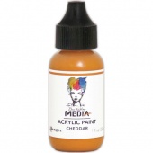 Dina Wakley Media Heavy Body Acrylic Paint - Cheddar - 1oz