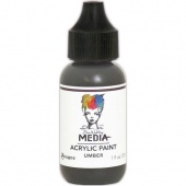 Dina Wakley Media Heavy Body Acrylic Paint - Umber - 1oz