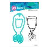 Jane Davenport Artomology Acrylic Stamp Set & Die Set - Mermaid Tail Swatch