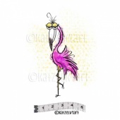 Katzelkraft Unmounted Rubber Stamp - Flamingo - SOLO-121