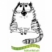 Katzelkraft Unmounted Rubber Stamp - Les Gros Chats 01 - SOLO72