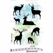 Katzelkraft Unmounted Rubber Stamp Set - Mini Reindeers - KTZ198