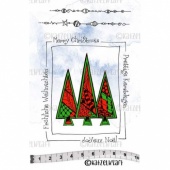 Katzelkraft Unmounted Rubber Stamp Set - Sapins De Noel - KTZ128