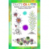 That's Crafty! Clear Stamp Set - Bubbles and Flowers