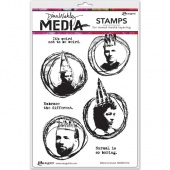 Dina Wakley Media Cling Mount Stamp Set - Weird Is Good