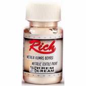 Rich Hobby Metallic Fabric Paint - Cream