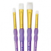 Royal & Langnickel White Taklon Shader Brush Set