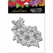 STAMPENDOUS! Laurel Burch Cling Rubber Stamp - Festive Flora