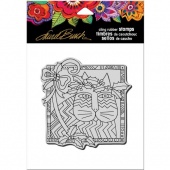 STAMPENDOUS! Laurel Burch Cling Rubber Stamp - Holly Cat