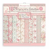 Stamperia Double Sided 12in x 12in Paper Pad - Rose Parfum - Backgrounds Selection - SBBL126