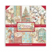 Stamperia Double Sided 12in x 12in Paper Pad - Christmas Greetings - SBBL137