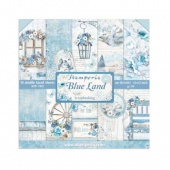 Stamperia Double Sided 12in x 12in Paper Pad - Blue Land - SBBL47