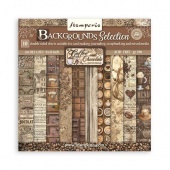 Stamperia Double Sided 8in x 8in Paper Pad - Backgrounds Selection - Coffee and Chocolate - SBBS94