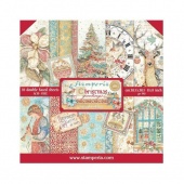 Stamperia Double Sided 8in x 8in Paper Pad - Christmas Greetings - SBBS86
