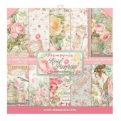 Stamperia Double Sided 8in x 8in Paper Pad - Rose Parfum - SBBS73