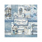 Stamperia Double Sided 8in x 8in Paper Pad - Blue Land - SBBS84