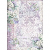 Stamperia A3 Rice Paper - Hortensia - Hortensia Wallpaper