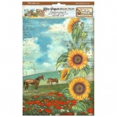 Stamperia A4 Rice Paper Selection - Sunflower Art - DFSA4XSF