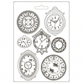 Stamperia A4 Soft Mould - Garden of Promises - Clocks - K3PTA4536